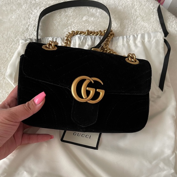 Gucci Handbags - Gucci mini marmont velvet